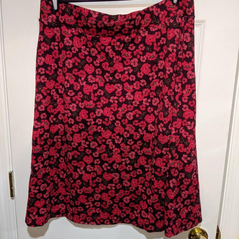 Land's End Petite XL Poppy Ponte Skirt with Pockets